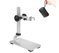 Supporto per microscopio in lega di alluminio per microscopio digitale USB, Cainda Stabile Staffa in metallo con custodia per il trasporto, supporto regolabile su e giù facile da mettere a fuoco