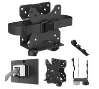 Supporto per mini computer Maclean MC-115B, profondità regolabile da 17 a 70 mm | compatibile con VESA da 50 a 100 mm | Carico massimo di 5 kg con cinghia di sicurezza | Supporto compatto in acciaio