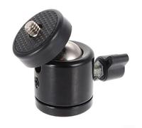Supporto per mini testa a sfera girevole per fotocamere DSLR e vari dispositivi con struttura in lega di alluminio resistente, finitura nera, set da due pezzi per un posizionamento sicuro