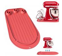 Supporto per mixer, compatibile con mixer KitchenAid da 4,5-5 qt, con testa inclinabile, organizer per accessori da cucina per ganci per impasto, frusta piatta, frusta con bordo flessibile, rosso