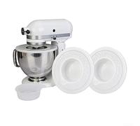 Supporto per mixer e ciotola, da 4,5 a 5 litri, per schizzi a prova di spruzzi, coperchio anti schizzi, design per utensili da forno, colore bianco