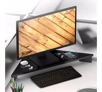 Supporto Per Monitor Angolare, Supporto Per Schermo Triangolare Extra Lungo, Ripiano Angolare Per Scrivania Del Computer, Organizer In Legno, Supporto Per Rack Di Stoccaggio A Un Livello, Capacità Di