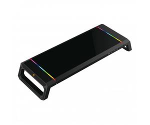 Supporto per monitor da gioco Conceptronic Thorne Ergo RGB con 4 HUB USB 2.0
