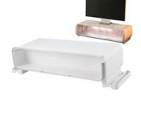 Supporto per monitor del computer, bianco, ergonomico, antiscivolo nella parte inferiore, organizer da scrivania, per casa, ufficio, lavoro, PC, stampante e notebook