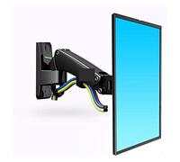 Supporto per Monitor, F120 17-27 "Molla a gas Full Motion TV Staffa for montaggio a parete Supporto for monitor LCD Staffa for braccio in alluminio Argento 360 Ruota(F120 BLACK)
