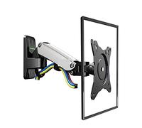 Supporto per Monitor, F120 17-27 "Molla a gas Full Motion TV Staffa for montaggio a parete Supporto for monitor LCD Staffa for braccio in alluminio Argento 360 Ruota(F120 SILVER)