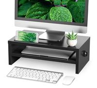 Supporto per Monitor in Legno, Rialzo Monitor Da Scrivania Con Supporto per Smar