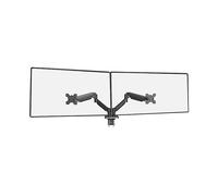 Mars Gaming MARM-PRO2, Supporto per Monitor Doppio con Doppia Molla a Gas fino a 27”, Movimento Articolato 360° e Altezza Regolabile, Compatibile con VESA 75x75 e 100x100, Nero