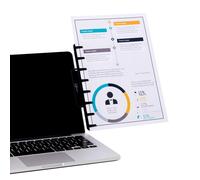 Supporto per monitor Note Tower bianco - Portadocumenti e organizer per post-it - Mantiene fotocopie, appunti, biglietti da visita e biglietti da visi