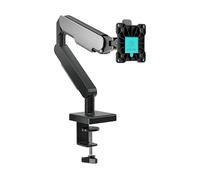 ONKRON Braccio monitor singolo Monitor Stand Full Motion per schermi piatti o curvi da 13¨-32¨ fino a 8 kg Supporto per monitor singolo regolabile Rialzo monitor Vesa 75x75 100x100 Nero