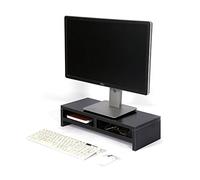 Supporto per Monitor per Computer a 2 Livelli, TV LCD Desktop Porta Laptop Supporti per Notebook in Legno a 2 Livelli con Scomparti Aperti Risparmia Spazio per Stampante PC