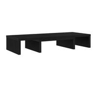 Supporto per monitor regolabile nero 60 x 24 x 10,5 cm | Lunghezza regolabile, angolo di visione, divisori, materiale a base di legno, resistente all'umidità