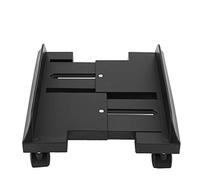 Supporto per Monitor Regolabile Removibile Mensola Supporto per Stand Staffa Desktop Mainframe Storage Rack Carrello Porta PC Portacase con Freno (Black)