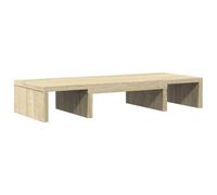 Supporto per monitor regolabile Sonoma Oak 60x24x10,5 cm | Lunghezza regolabile, angolo di visione, divisori, materiale a base di legno, facile da pulire