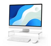 Supporto per monitor Relaxdays, in acrilico, ergonomico, trasparente