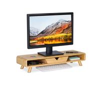 Relaxdays Supporto monitor con cassetto