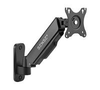 SENSE7 HANG WALL, Supporto Monitor Scrivania, Braccio Monitor VESA 75x75/100x100, Regolabile in Altezza, Inclinazione, Rotazione, Pivot, Gestione Cavi, Montaggio a Parete, per Monitor 17"-32", 9 kg