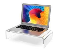 Supporto per monitor - Supporto per monitor in acrilico, Supporti per laptop in acrilico Rialzo per computer trasparente con cassetto, Robusto da scrivania Organizzatore da tavolo per laptop,