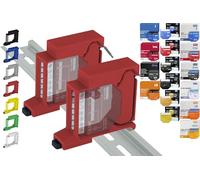 Supporto per montaggio a binario "Single" per 18 Shelly: 1 Gen3, 1PM Gen3, 2PM Gen3, i4 Gen3, Plus 1, Plus 1PM, Plus 2PM, Plus i4, Plus 0-10V Dimmer, Wave 1, Wave 1PM, Wave 2PM, Wave Shutter, Wave i4