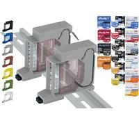 Supporto per montaggio a binario "Single" per 18 Shelly: 1 Gen3, 1PM Gen3, 2PM Gen3, i4 Gen3, Plus 1, Plus 1PM, Plus 2PM, Plus i4, Plus 0-10V Dimmer, Wave 1, Wave 1PM, Wave 2PM, Wave Shutter, Wave i4