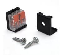 Supporto per montaggio compatibile con i morsetti di collegamento Wago 221, per il fissaggio su diverse superfici incollare/viti (16, supporti 2/3/5 conduttori 4 mm2 + vite)