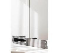 Supporto per montaggio su rack 2U per MinisForum MS-01 - 19" | 3D stampato per armadio di rete e Homelab (nero, per 1 lato sinistro + apertura)