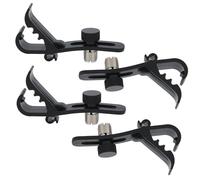Supporto per Morsetto per Microfono per Batteria Antiurto, Supporto per Morsetto per Montaggio su Bordo Regolabile in Altezza per Strumento Musicale con 3 Punti Scanalati 4,6 X