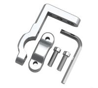 Supporto per moto in alluminio T21E, set di staffe per manubrio Stable Performances per faretti e dispositivi cartografici Staffe Supporto Faretti(Silver)