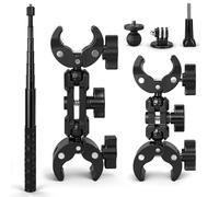 Supporto per moto Insta360 X5 X4, set di montaggio per manubrio della bicicletta, con bastone per selfie invisibile da 120 cm, doppio morsetto per fotocamera Insta 360 X5 X4 X3 ONE X2 GoPro Hero 13 12