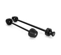 Supporto Per Moto Vite Forcellone Spool Asse Ruota Anteriore Posteriore Forcella Crash Slider Per Yamaha MT-07 FZ-07 2014-2023(Nero)