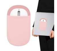 Supporto per mouse per laptop, 12 x 8 cm, custodia adesiva riutilizzabile | tasca elastica sottile, custodia per mouse compatta, facile da riporre, supporto magico per mouse per l'uso quotidiano