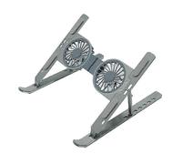 Supporto per notebook portatile con supporto da scrivania in lega di alluminio e luce LED RGB con 2