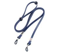 Supporto per occhiali - Cordino per collo in pelle PU regolabile, cordino di alta qualità con cordino in pelle PU antiscivolo, per donne, sport all'aria aperta, viaggi, nuoto, ecc., Blu scuro