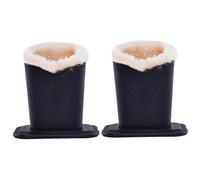 Supporto per occhiali da 2 pezzi, moderno supporto per occhiali in pelle PU foderato in peluche, per protettivi multifunzionale per la maggior parte degli da sole, nero