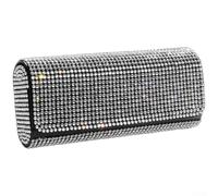 Supporto per occhiali da sole da auto decorato con cristalli e struttura in pelle, progettato per un uso quotidiano affidabile in vari scenari di guida (H)