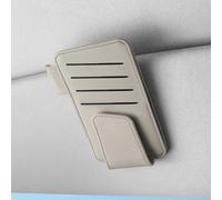 Supporto per occhiali da sole in pelle PU con clip magnetica per aletta parasole per occhiali da vista per riporre in modo sicuro e pratico sulla strada (grigio)