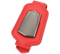 Supporto per occhiali da sole per auto con chiusura magnetica e interno in spugna protettiva, realizzato in pelle per riporre in modo sicuro occhiali da sole e carte durante la guida (578: rosso)