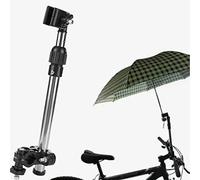 Supporto per ombrello in acciaio inossidabile, staffa a scomparsa regolabile a 360 ° la carrozza passeggini per biciclette libera da supporto le mani (11,4 pollici)