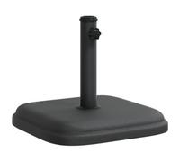 Supporto per ombrellone con riempimento in cemento da 11 kg, in plastica e ferro, compatibile con palo con diametro di 32/35/38 mm, base quadrata, stabile e antivento, per giardino, balcone, terrazza
