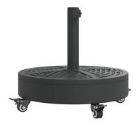 Supporto per ombrellone con ruote e motivo rattan, 27 kg, PE e cemento, diametro 38/48 mm, 4 ruote, base stabile per giardino, balcone, terrazza, antivento e salvaspazio