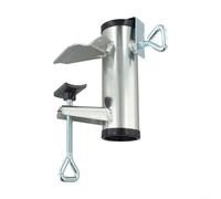 Supporto per ombrellone costruito per ringhiere del balcone, con morsetto di regolazione senza attrezzi, si adatta a pali di diametro interno ed esterno di 3,8 cm