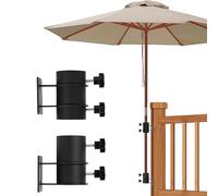 Supporto per ombrellone da Patio, Base per ombrellone da Esterno Resistente, Staffa Regolabile per Montaggio Morsetto dell'ombrello, Supporto per ombrellone per ringhiera, Balcone