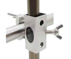 Supporto per ombrellone in acciaio inox per ringhiera del balcone Supporto per ombrellone Ombrellone per balcone fino a Ø 180 cm Supporto quadrato per fissaggio sicuro alla ringhiera