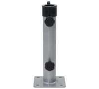 Supporto per ombrellone in acciaio verniciato a polvere, colore argento, per asta da Ø 38/48 mm, compatto e stabile, salvaspazio per giardino, balcone, terrazza, antivento e durevole