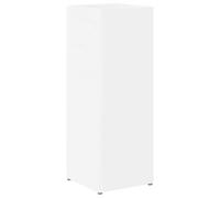 Supporto per ombrellone in legno bianco, 20 x 20 x 55,5 cm, rettangolare, per corridoio, ingresso, con vaschetta antigoccia e contenitore versatile per ombrelli, porta bastone da passeggio