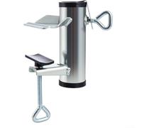 Supporto per ombrellone in metallo per ringhiera del balcone, morsetto regolabile adatto per pali da ombrellone con diametro di 3 8 cm, design stabile e portatile