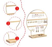 Supporto per orecchini a 3 strati con fori, organizer per orecchini ragazze,