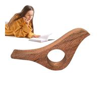 Supporto per pagina libro | Segnalibro per pollice | Nuovi accessori per libri in legno a forma di uccello | Wizard Booķ con un anello