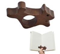 Supporto per Pagine di Libri a Forma di Cane, Fermaglio per Libri in Legno Naturale Liscio, Segnalibro Pollice Ergonomico, Portapagine per Lettura Facile e Confortevole, Regalo Perfetto per Lettori