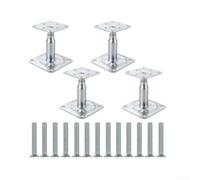 Supporto per Pali Regolabile 10-15cm Acciaio Zincato | Altezza regolabile 100-150mm, acciaio zincato, per ideale per superfici irregolari, patio, strutture esterne